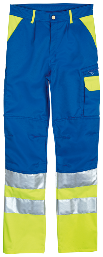 Warnschutz-Bundhose PROFIWORK REFLEX, blau/leuchtgelb