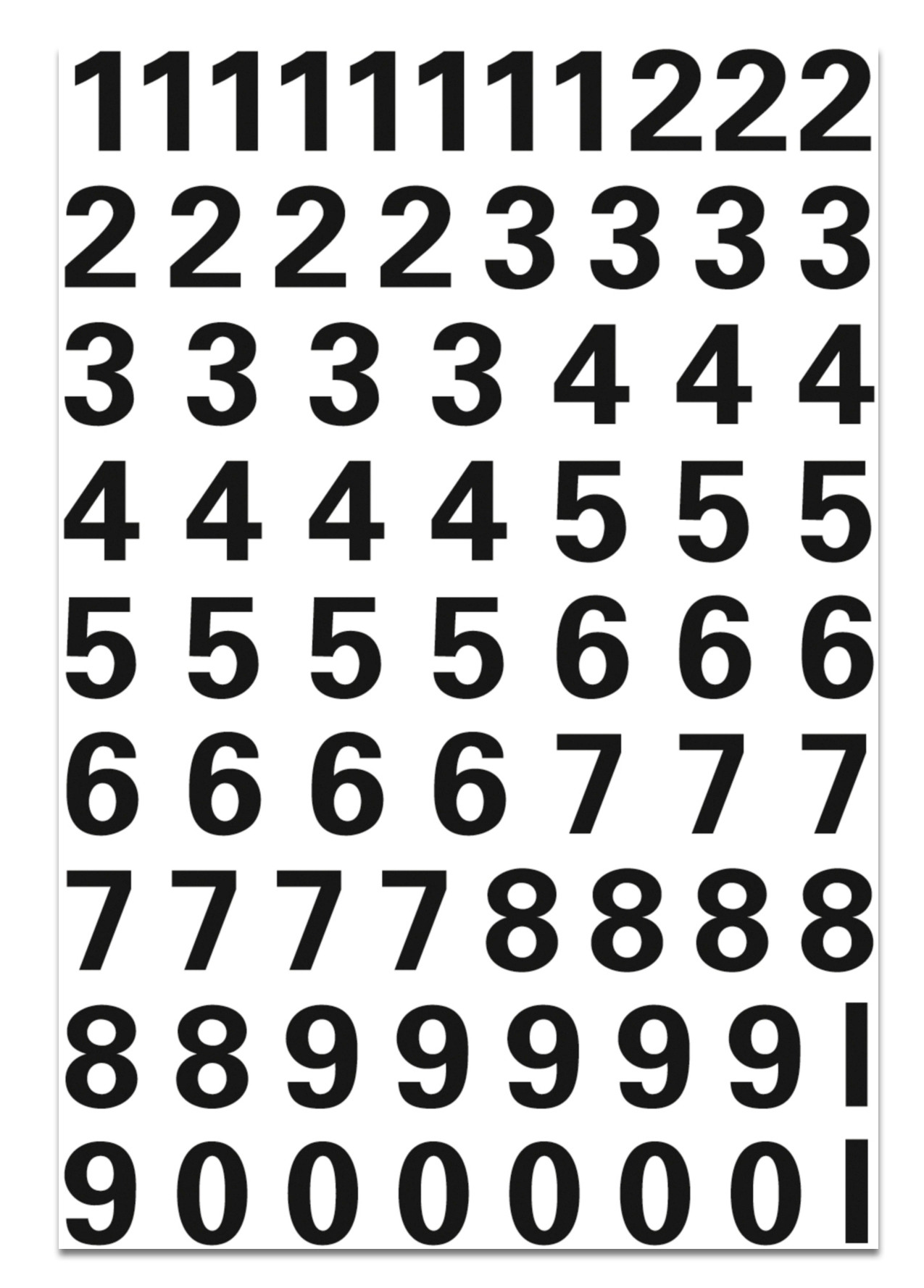 Zahlenetiketten 10mm schwarz, 0-9 HERMA 4159