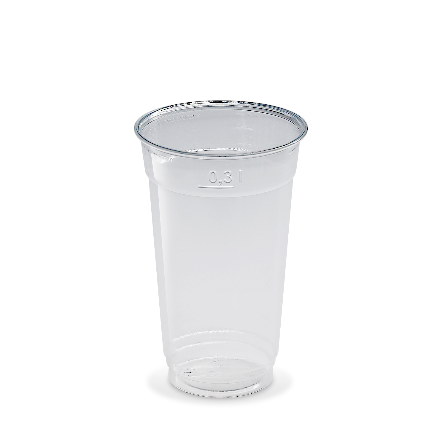 rPET Becher glasklar für Buffet, Service und Take-away, Packung mit 50 Stück