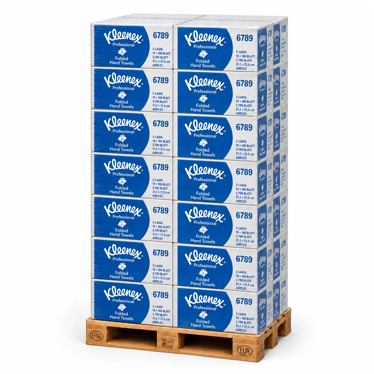 Kleenex Ultra 6789 Papierhandtücher weiss, 2-lagig, 28 Kartons auf Palette
