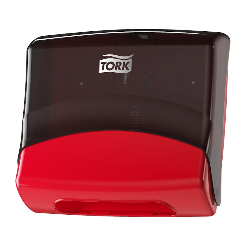654008 - Tork Performance Einzeltuchspender rot/schwarz - W4 mit TASP Vertrag