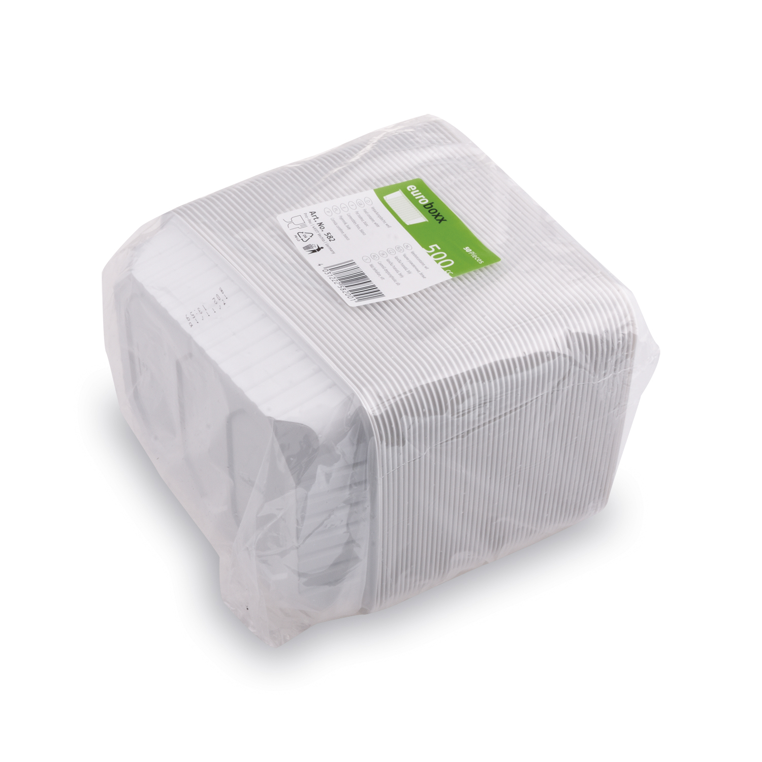 Rechteckschale (PP) weiß 186 x 133 mm 500ml - 50 Stück