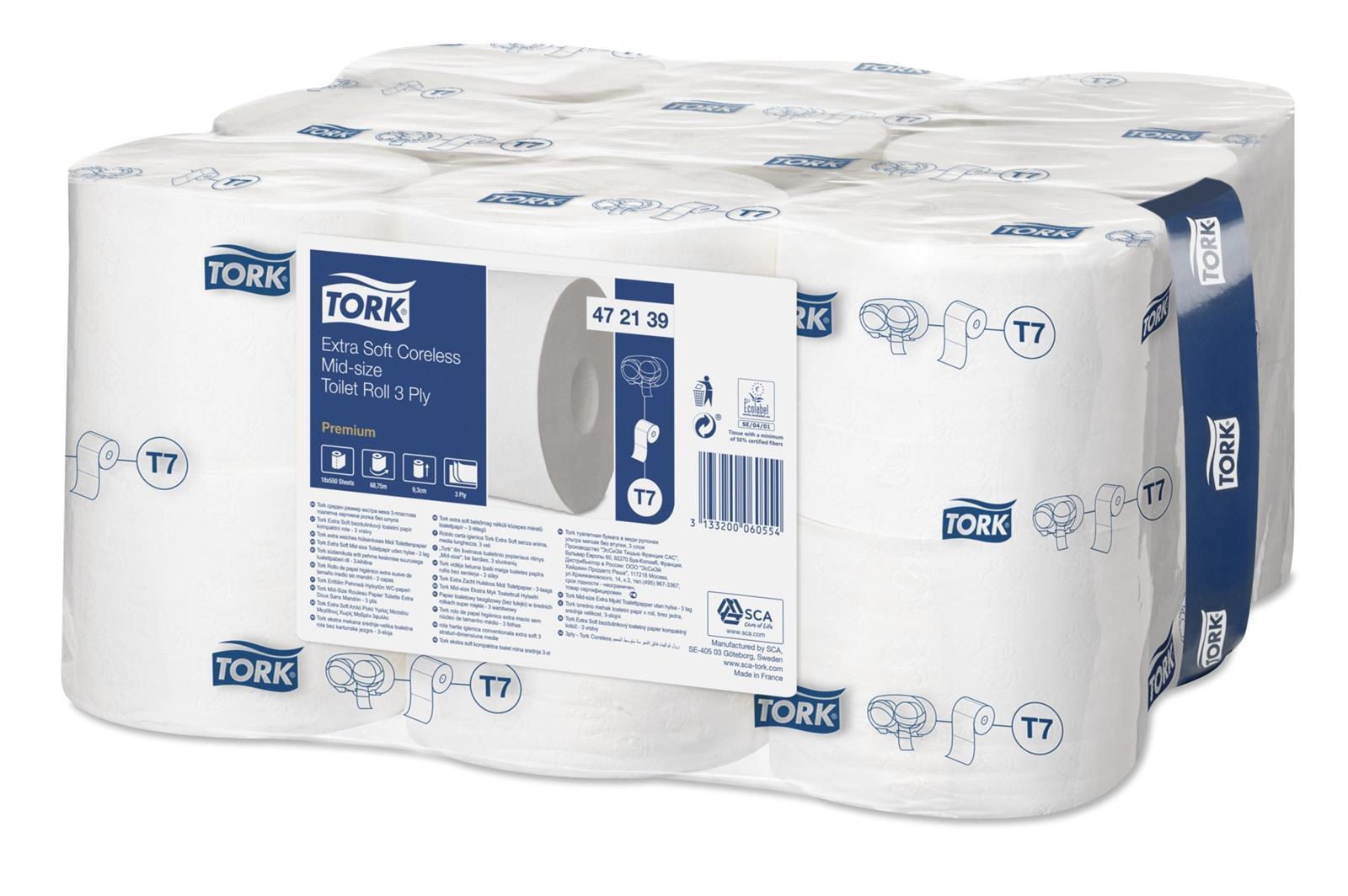 TORK-472139 extra weiches hülsenloses Midi Toilettenpapier Premium – 3-lagig - T7