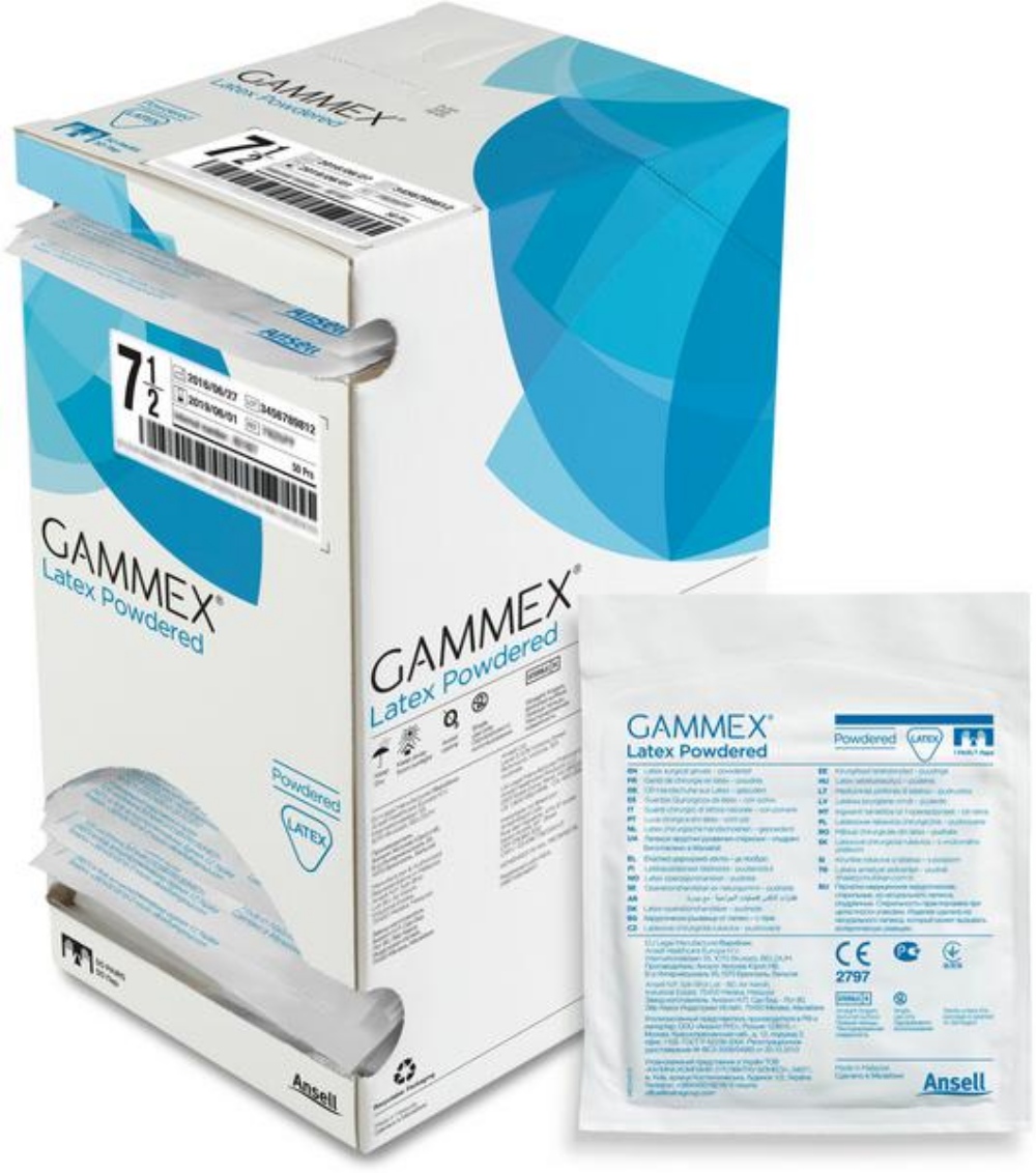 Gammex Latex Powdered OP-Handschuhe 50 Paar