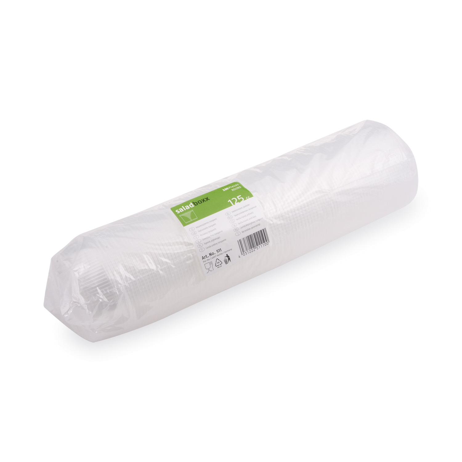 Rundbecher (PP) klar 101mm 125ml - 100 Stück