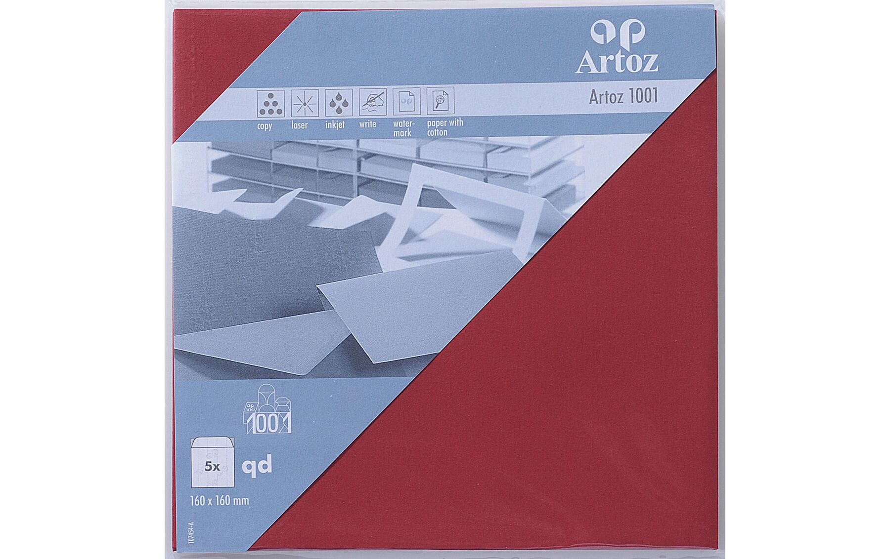 Couverts 1001 160x160mm 100g, weinrot 5 Stück ARTOZ 107454185