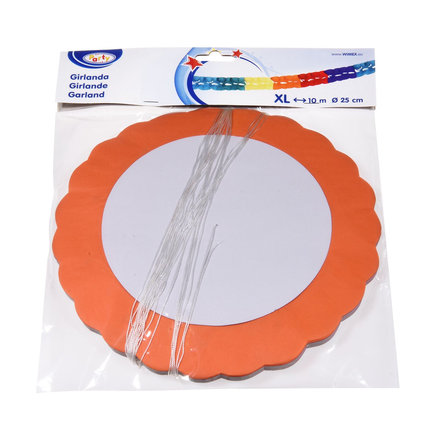 Papier-Girlande 25cm x 10m XL - 1 Stück