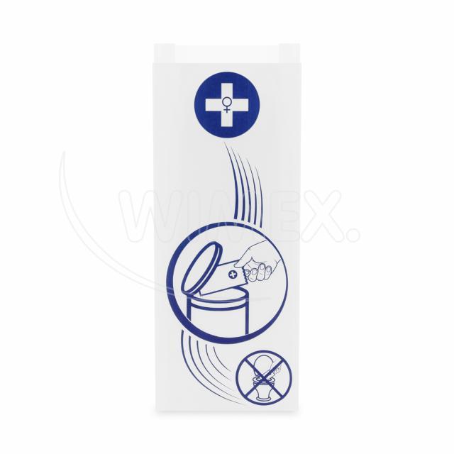Hygiene-Beutel PAP weiss 11+4 x 28 cm für Gastronomie und Service, Packung mit 100 Stück