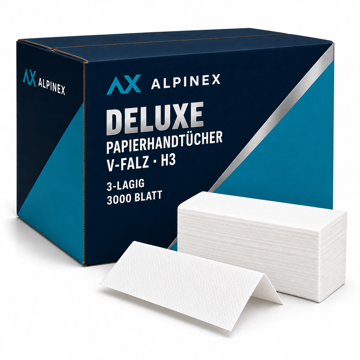 Premium Faltpapier AlpineX® V-Falz 2-lagig - 4000 Blatt H3