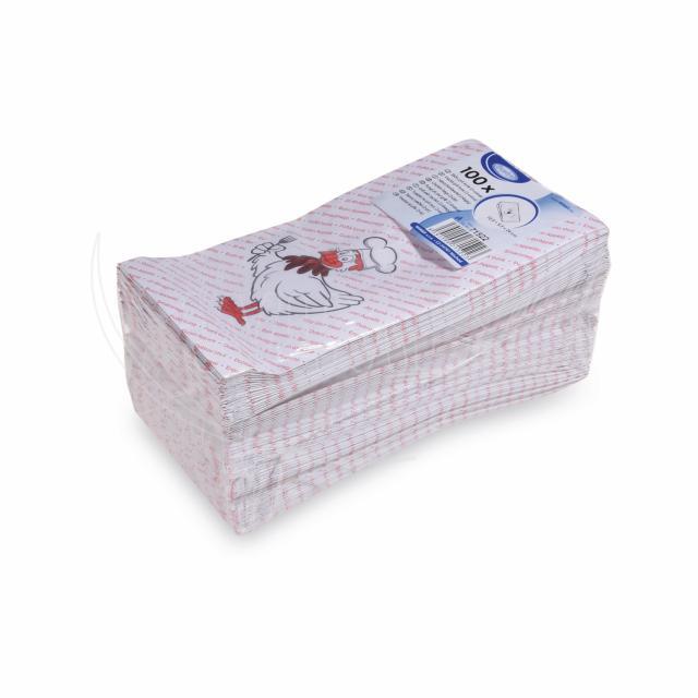 Papierbeutel (PAP,PE) 2-lagig fettdicht 10,5+5,5 x 24 cm 1,2 für Hähnchen - 100 Stück
