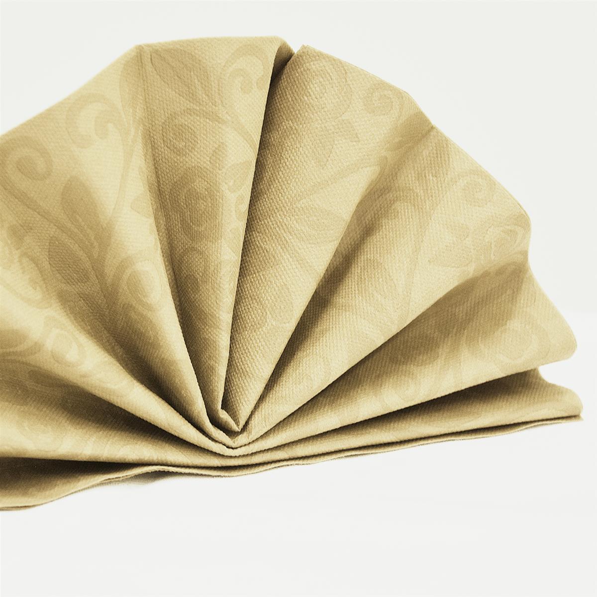 Serviette PREMIUM Dekor-R champagner 40 x 40 cm - 50 Stück