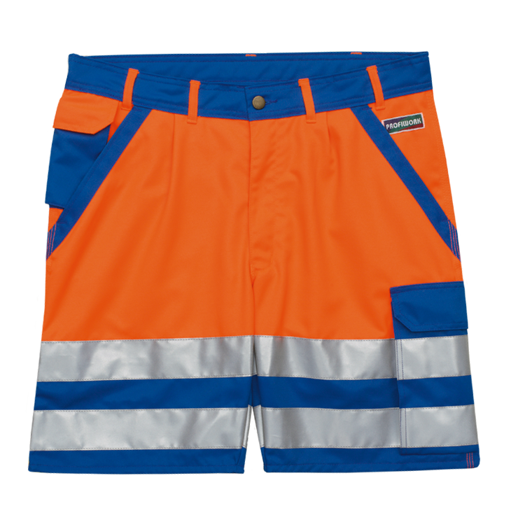 Warnschutz-Shorts PROFIWORK REFLEX, leuchtorange/blau