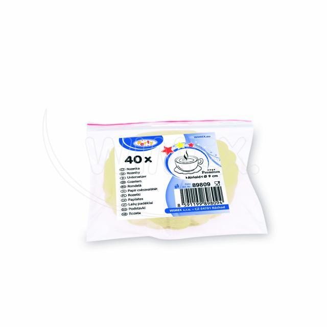 Untersetzer (PAP-Airlaid) PREMIUM champagner 9cm - 40 Stück