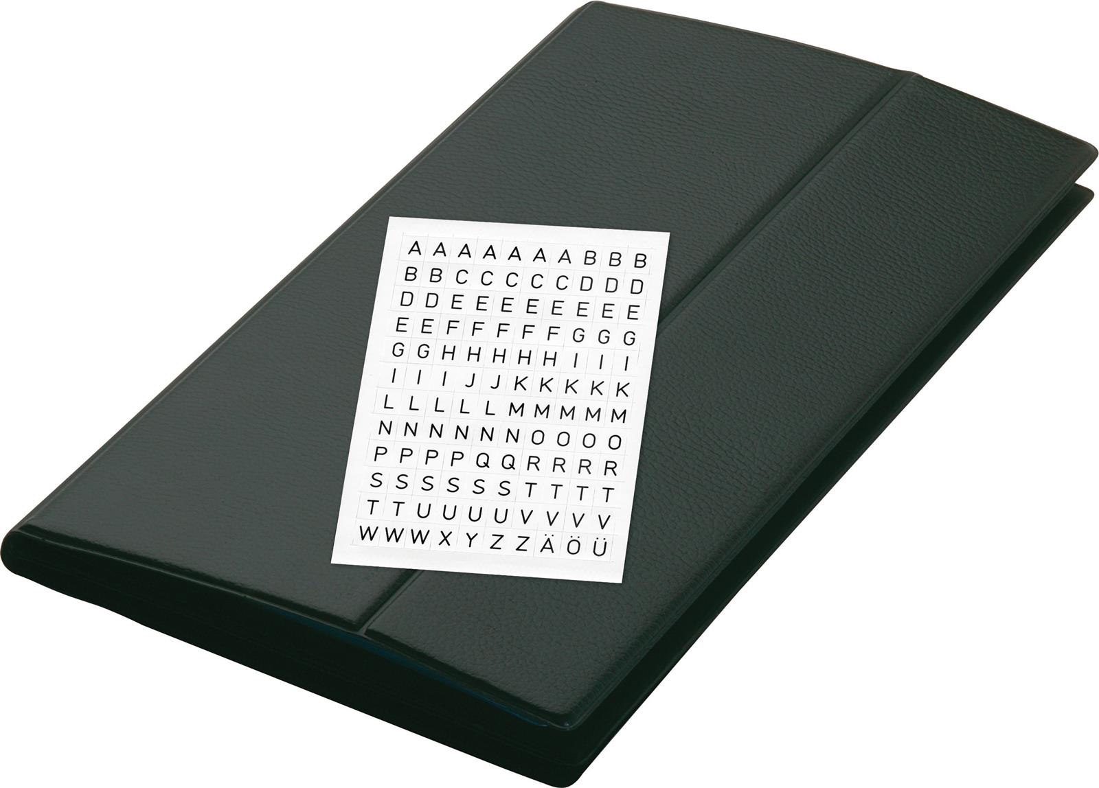 Visitenkarten-Mappe 300x180mm schwarz für 288 Karten SIGEL VZ175