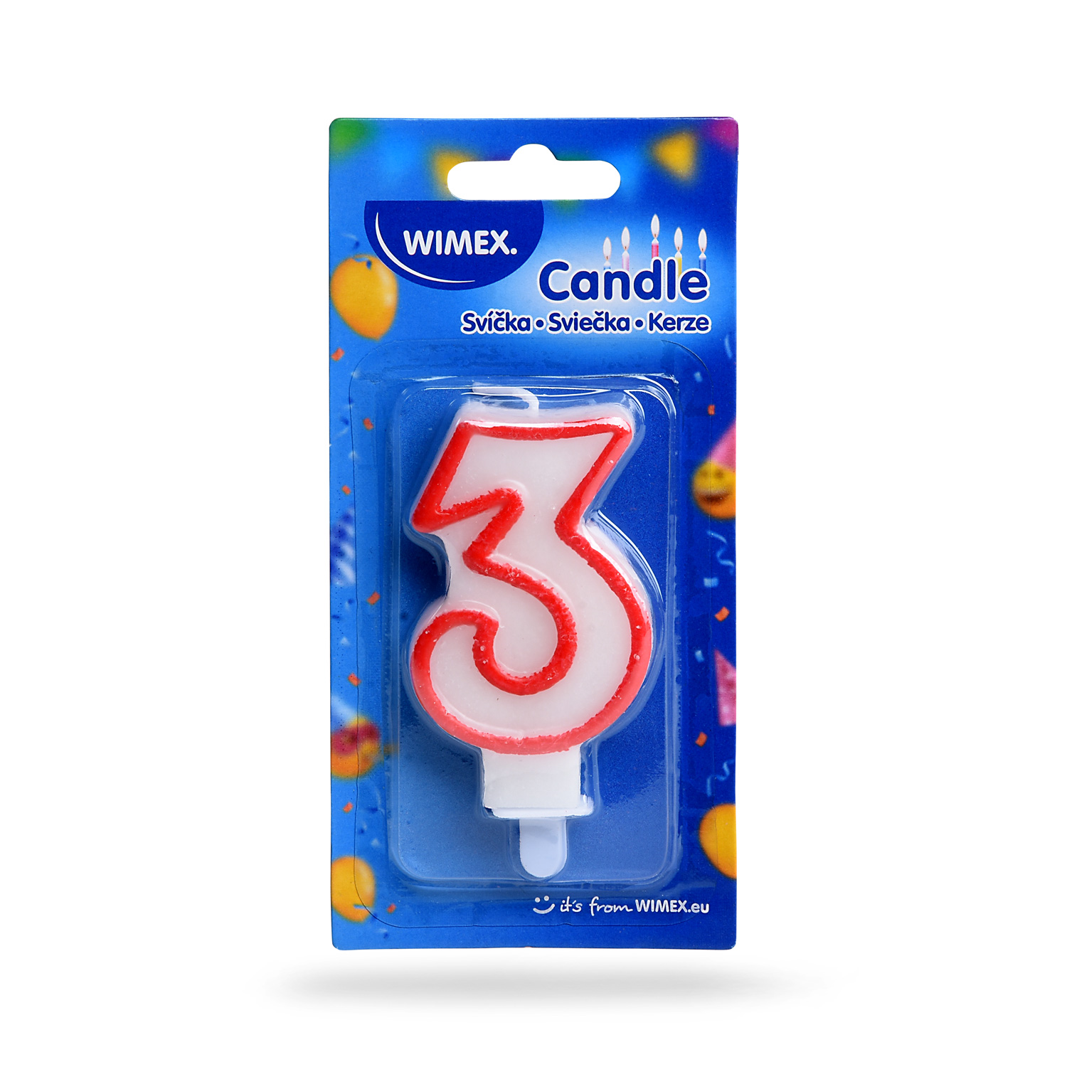 Zahlenkerze -3- 75mm - 1 Stück