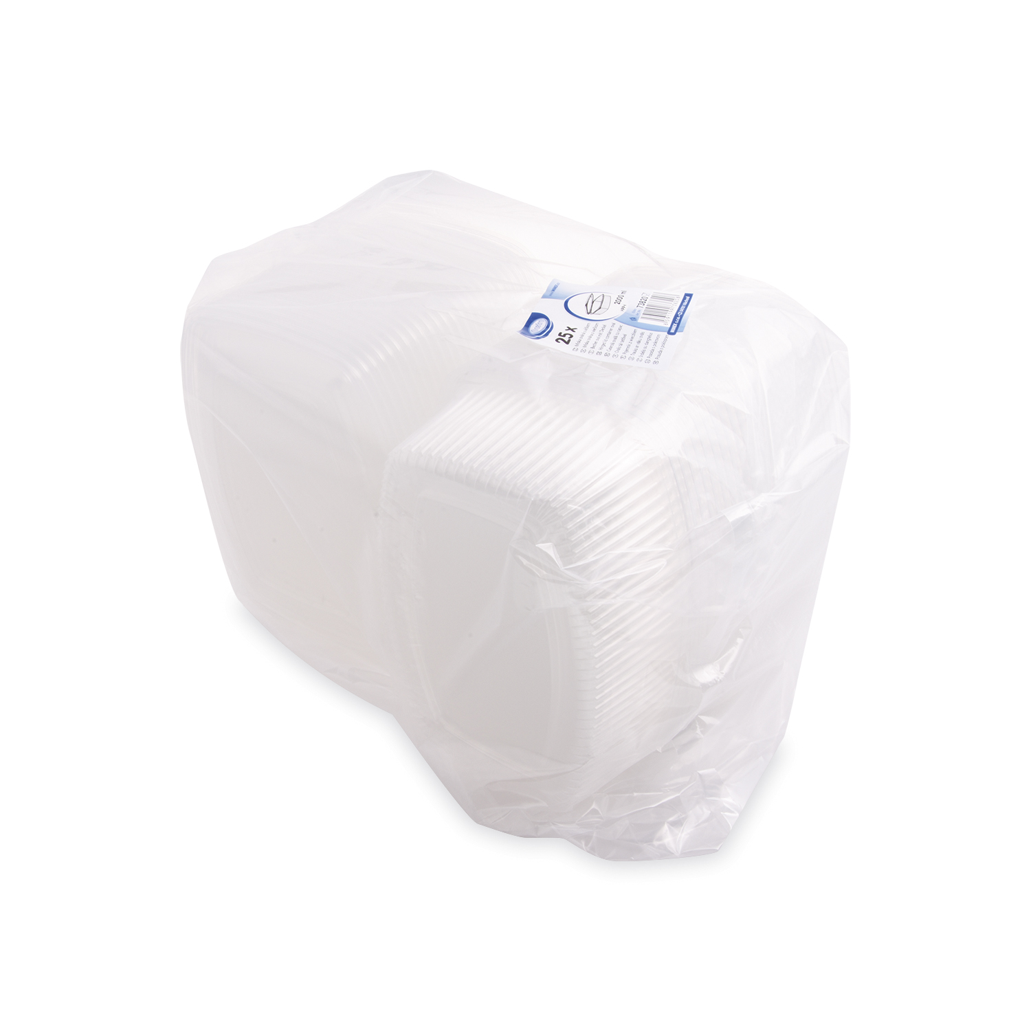 Feinkostbecher (PP) mit Deckel oval klar 2000ml - 25 Stück