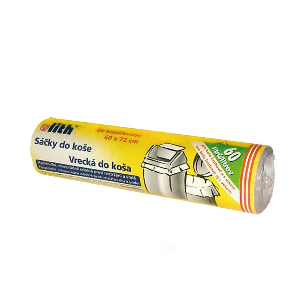 20x Mülleimerbeutel (HDPE) transparent 60 x 72 cm 60L