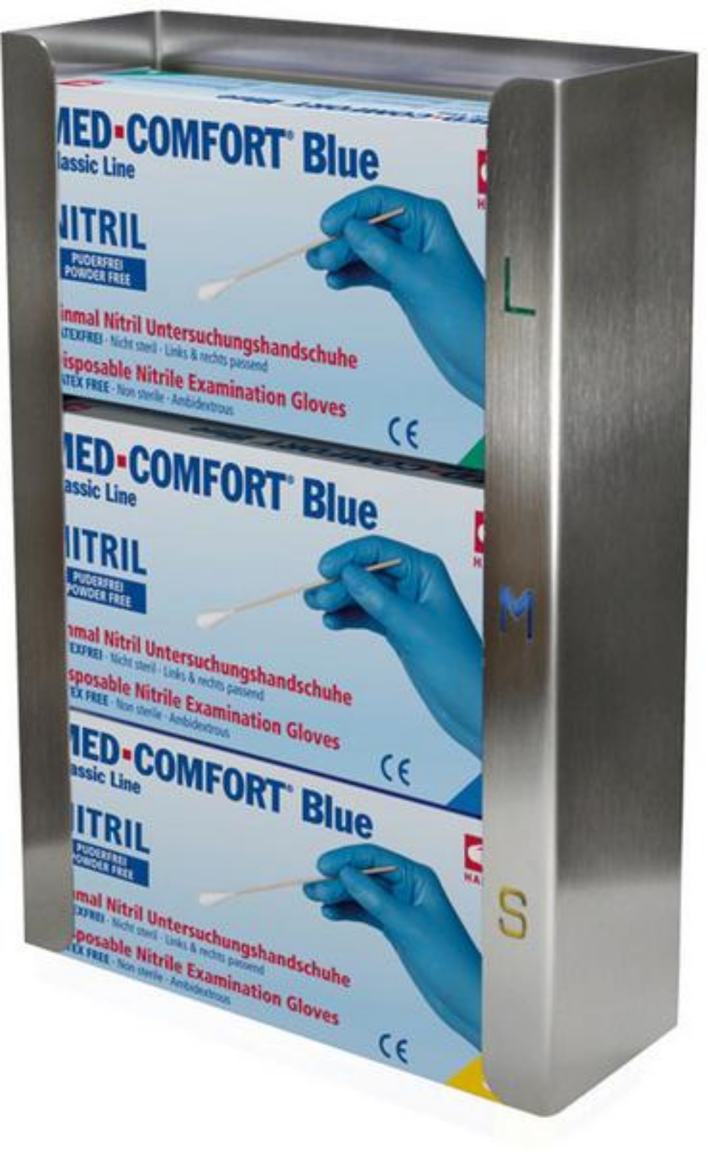 Handschuhhalter Trio Edelstahl, silber, 255 × 393 × 95 mm