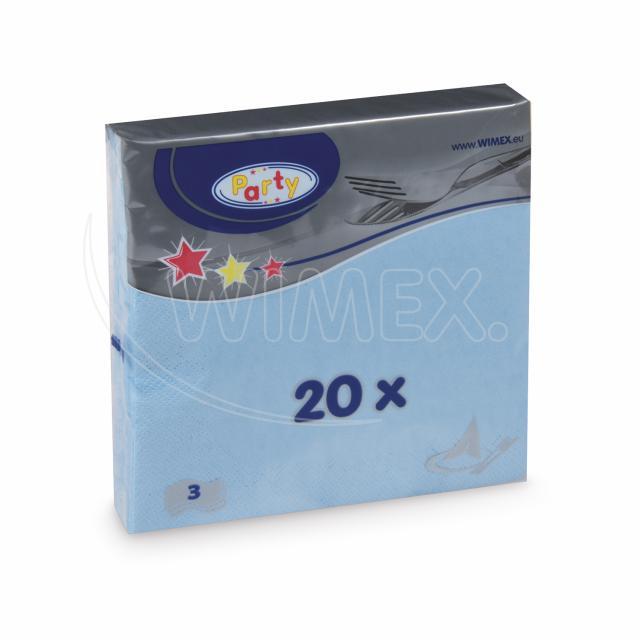 Serviette (PAP FSC Mix) 3-lagig hellblau 33 x 33 cm - 20 Stück