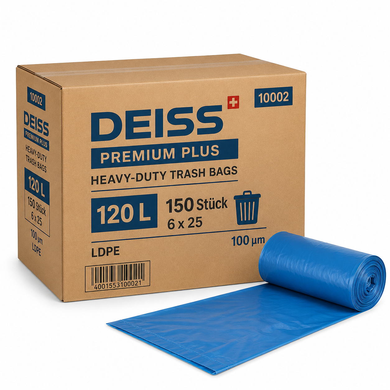 150 Kehrichtsäcke Heavy Duty 110 Liter  - Typ 150