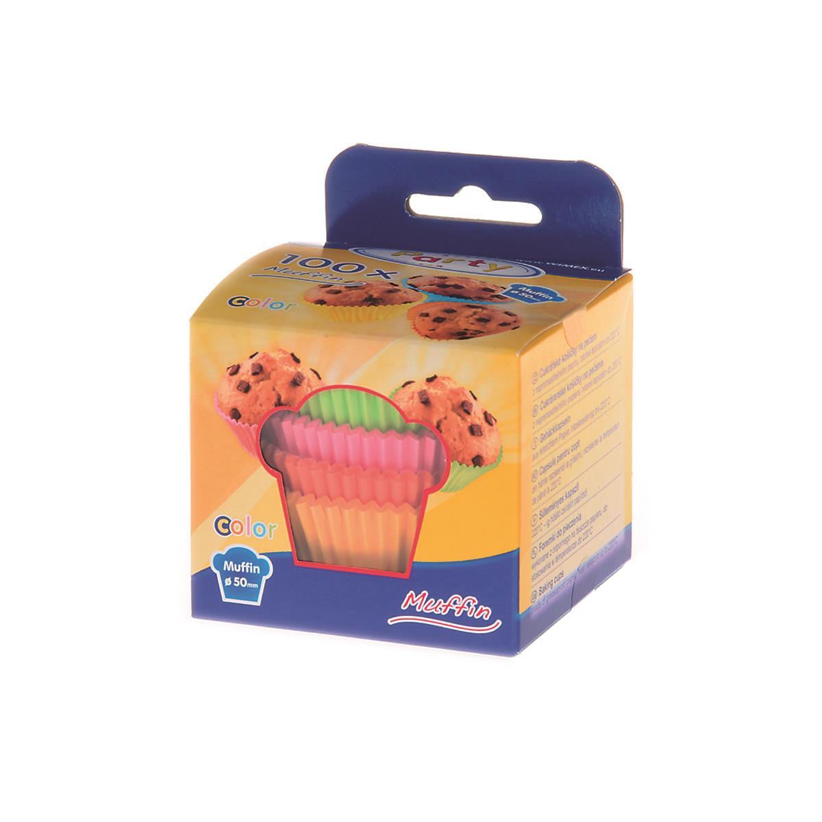 Gebäckkapsel (PAP) bunt gemischt 50 x 30 mm - 100 Stück