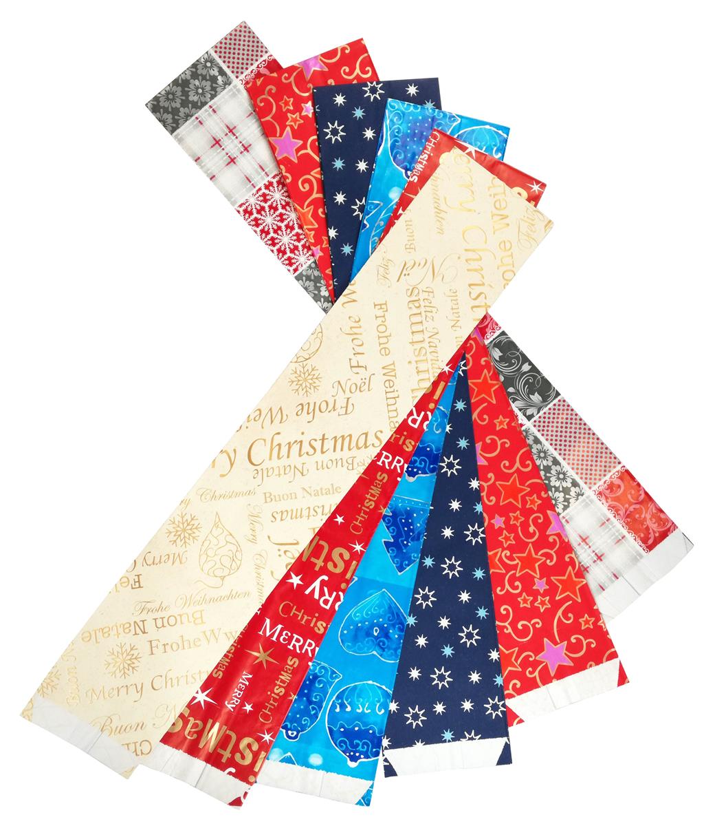 Flaschenbeutel 9x7x48cm Motive ass. X-MAS 6 Stück NEUTRAL 953