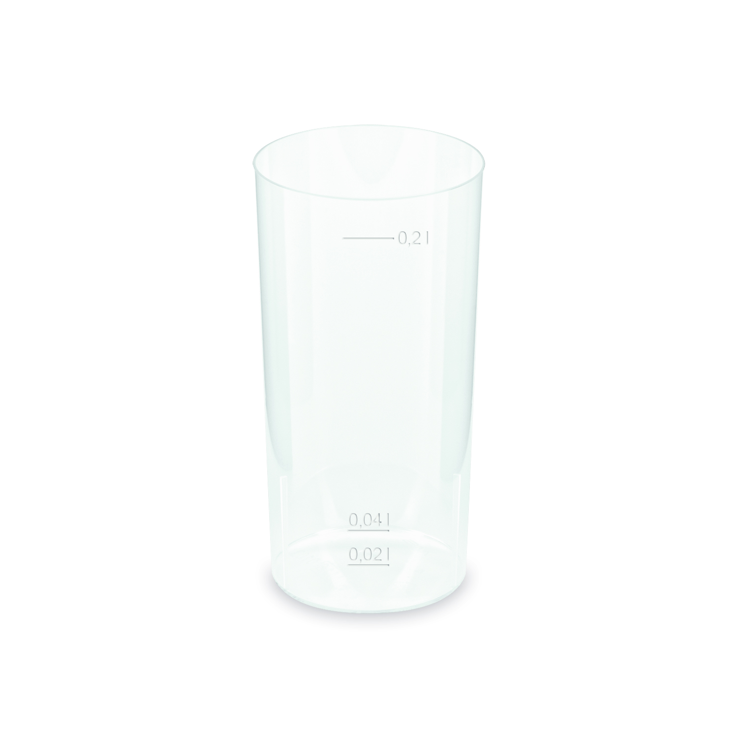 Pfandbecher (PP) Longdrink 56mm 2cl,0,2L - 10 Stück