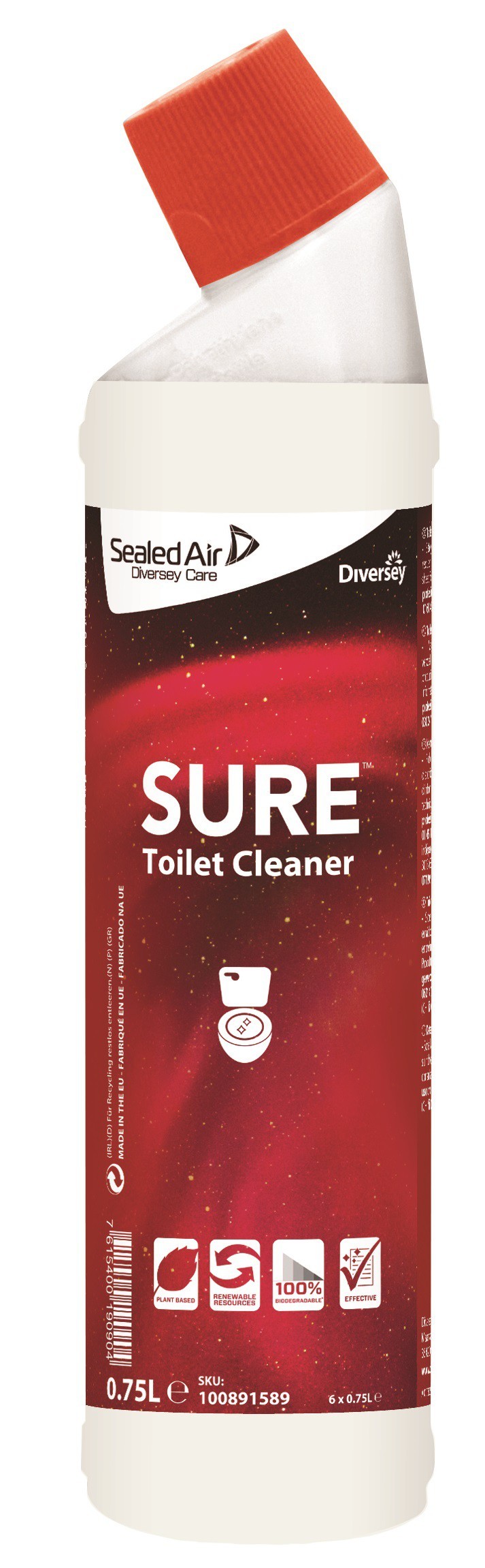 SURE Toilet Cleaner Öko WC Reiniger 6 x 750 ml