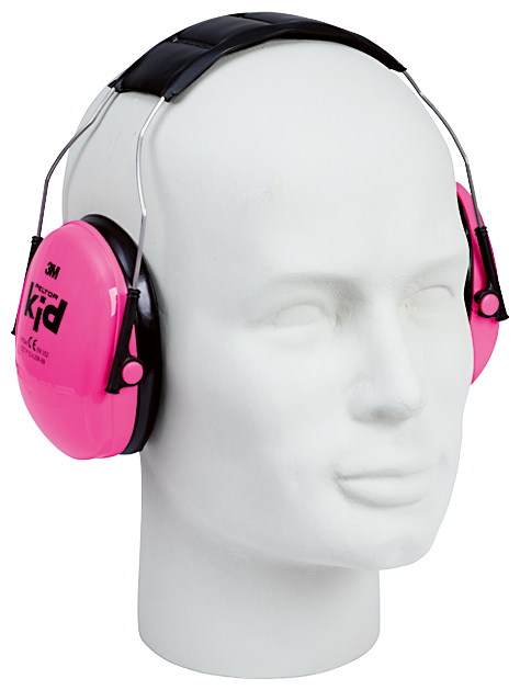3M Kinder Kapselgehörschutz Peltor KID mit Kopfbügel, SNR 27 dB -1 Stück in Pink