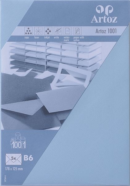 Couverts 1001 B6 100g, pastellblau 5 Stück ARTOZ 107364184