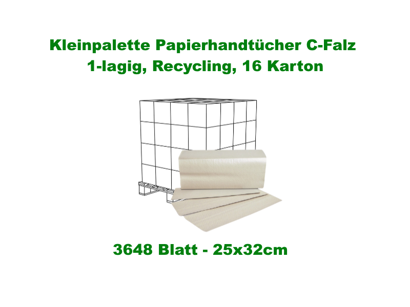 Palette Faltpapier AlpineX® C-Falz 1-lagig - 16 x 3648 Blatt