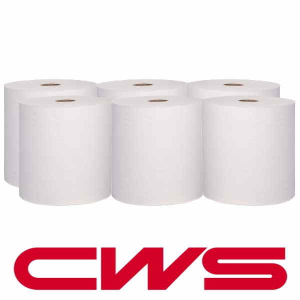 CWS Rollenpapier 2-lagig Zellstoff 150m (ehem. 1681217) - Pack à 6 Rollen