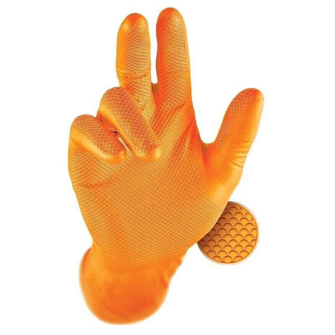 IGNITE Nitril Handschuhe orange - extra stark M