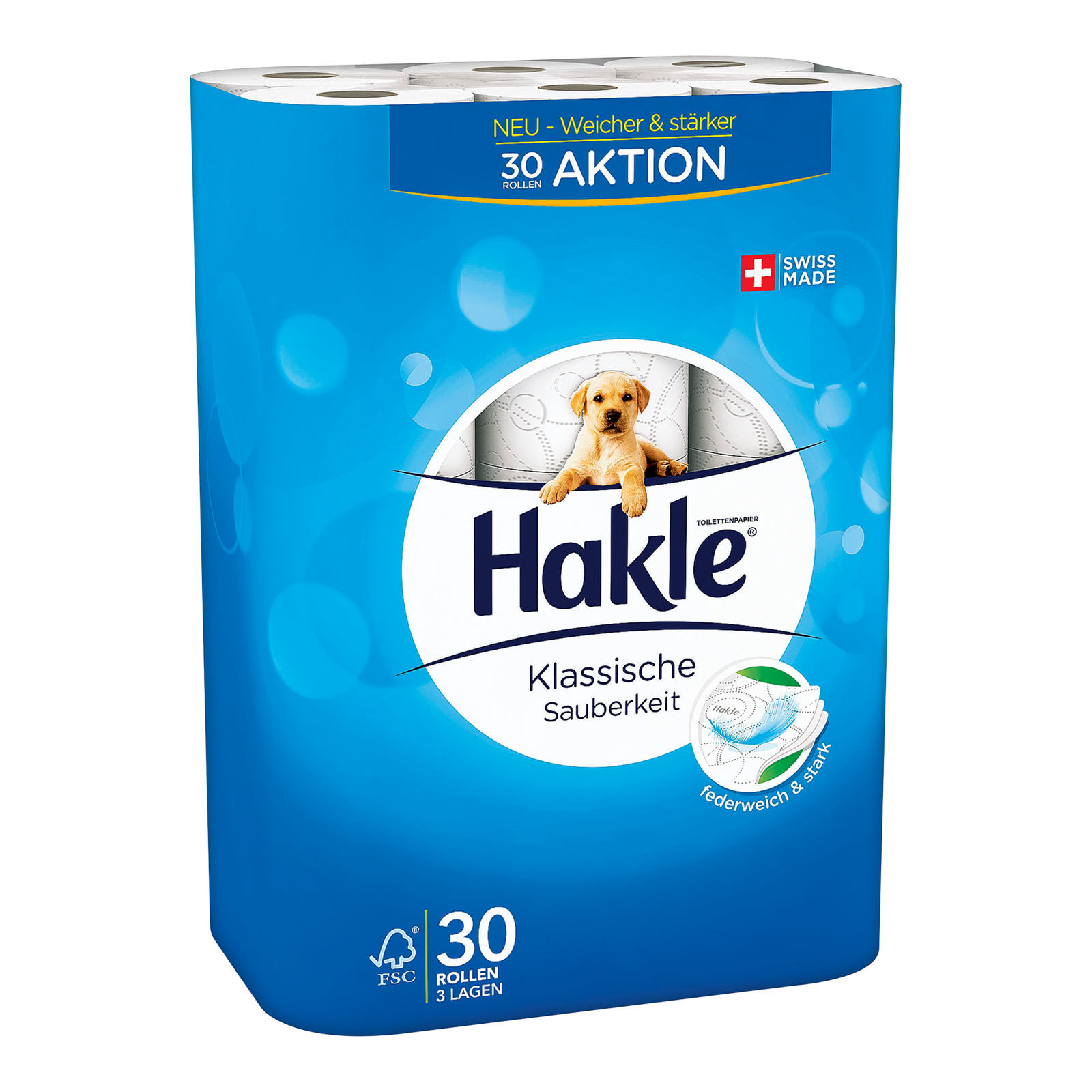 Hakle Klassische Sauberkeit FSC white - 1 Sack à 30 Rollen