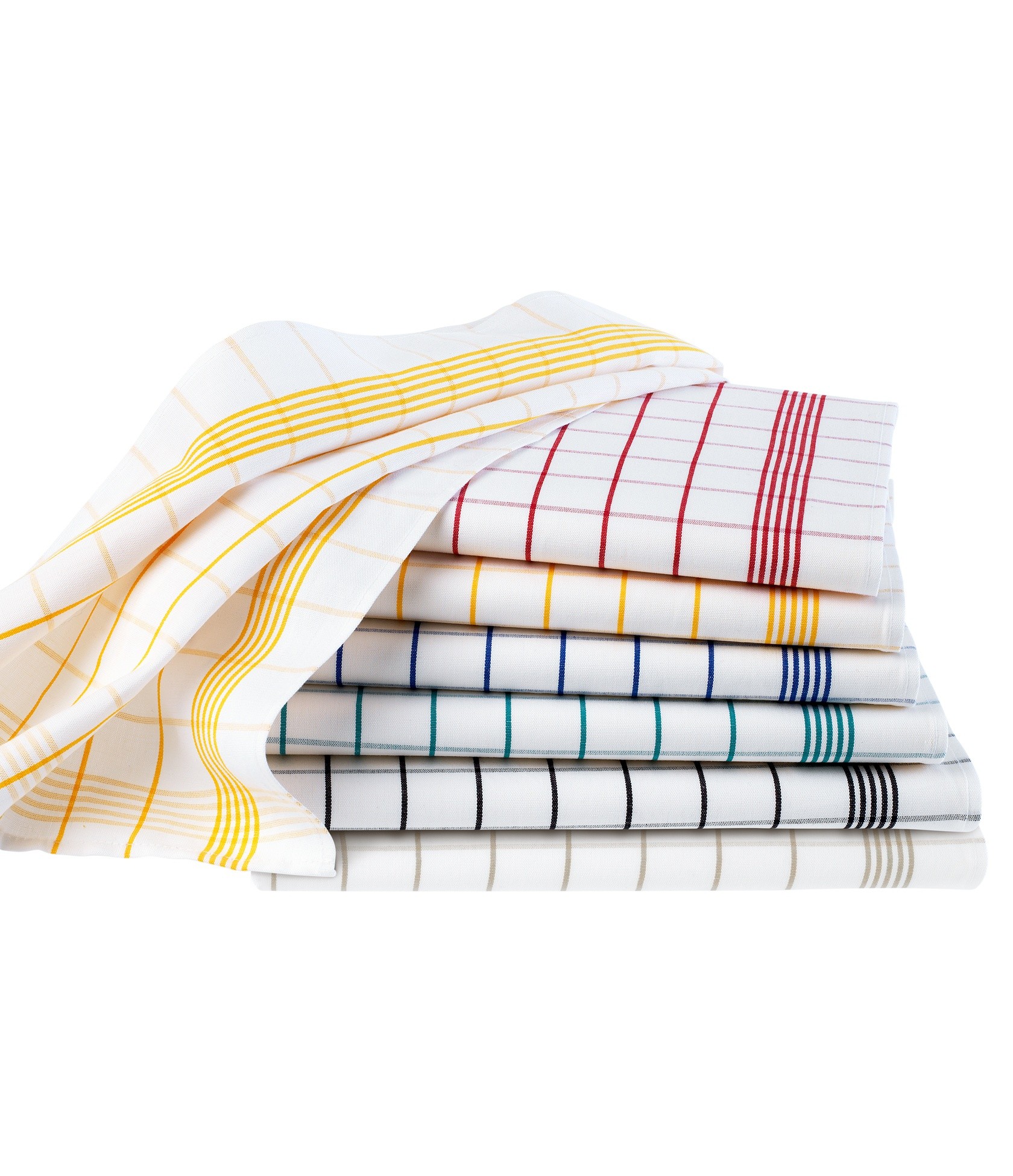 AlpineX® Küchentuch Halbleinen farbig/ weiss 50x70cm