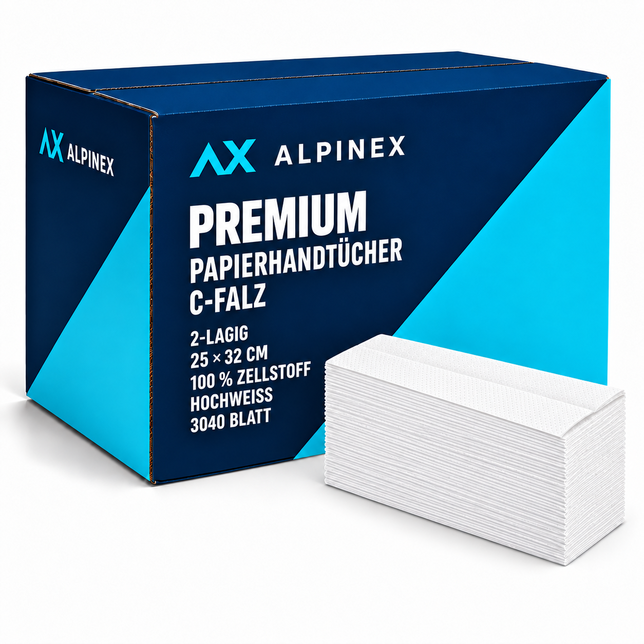 Faltpapier AlpineX® Premium C-Falz 2-lagig hochweiss
