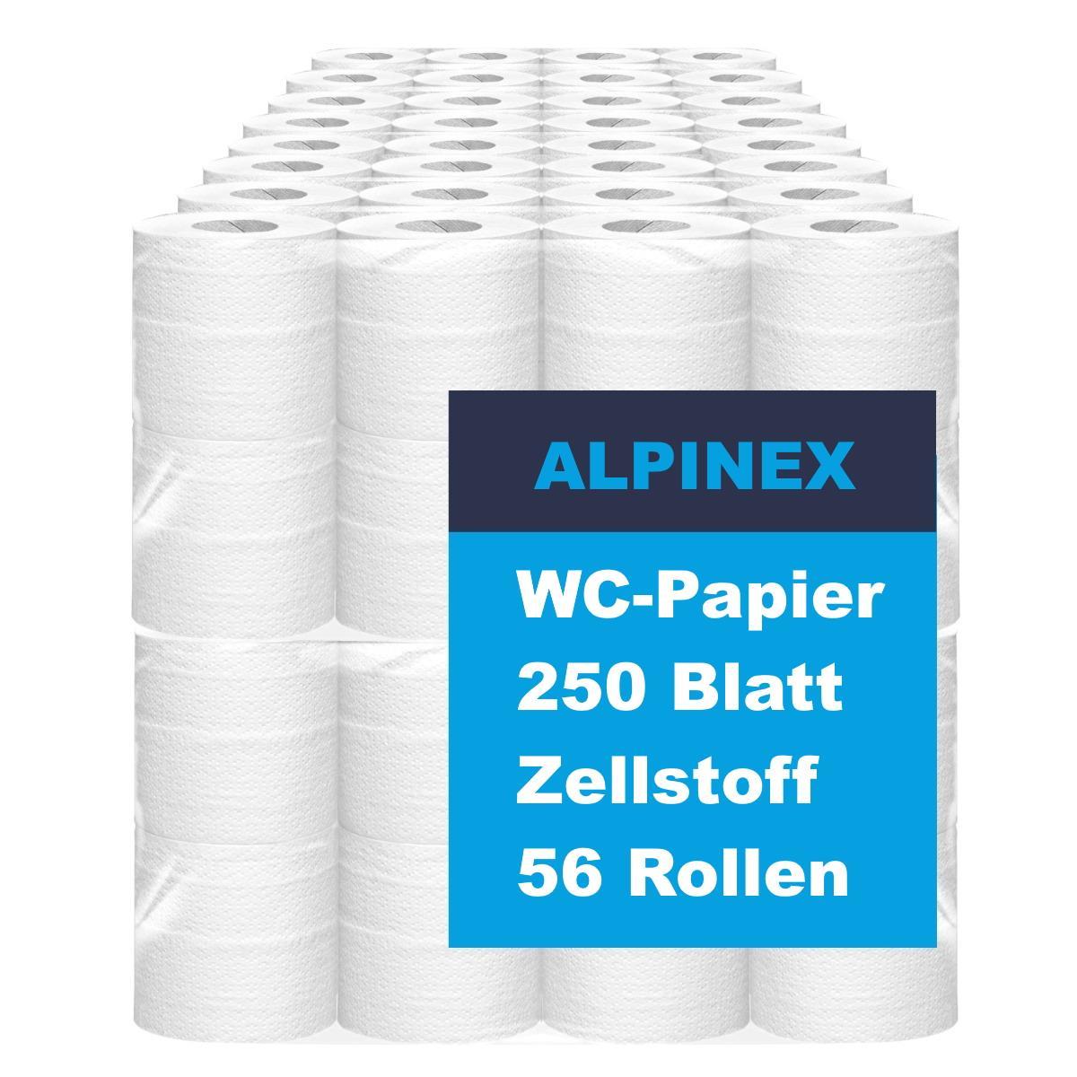 Toilettenpapier PREMIUM 3-lg 250 Blatt Zellstoff 56 Rollen