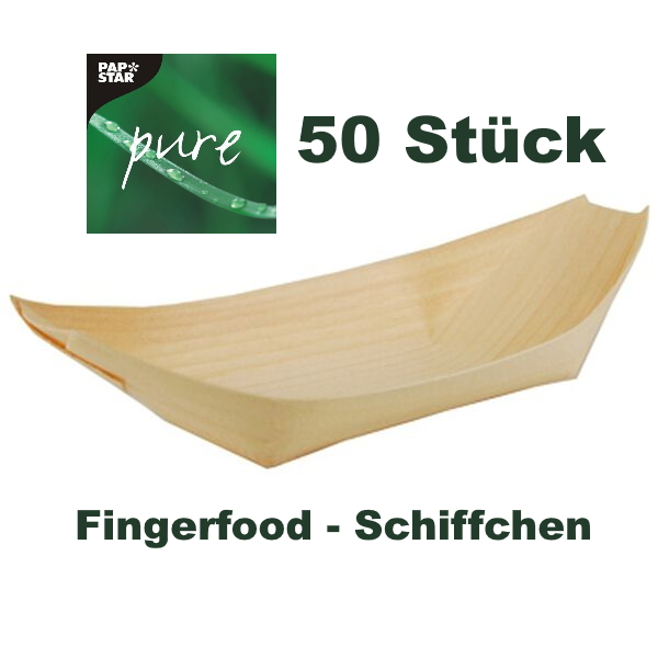 50 PAPSTAR Fingerfood-Schiffchen "pure", 110 x 65 mm