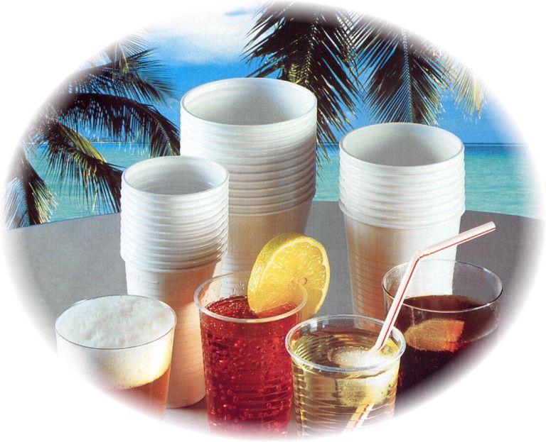 Klarer Trinkbecher aus PP für Buffet, Service und Take-away, Packung mit 50 Stück