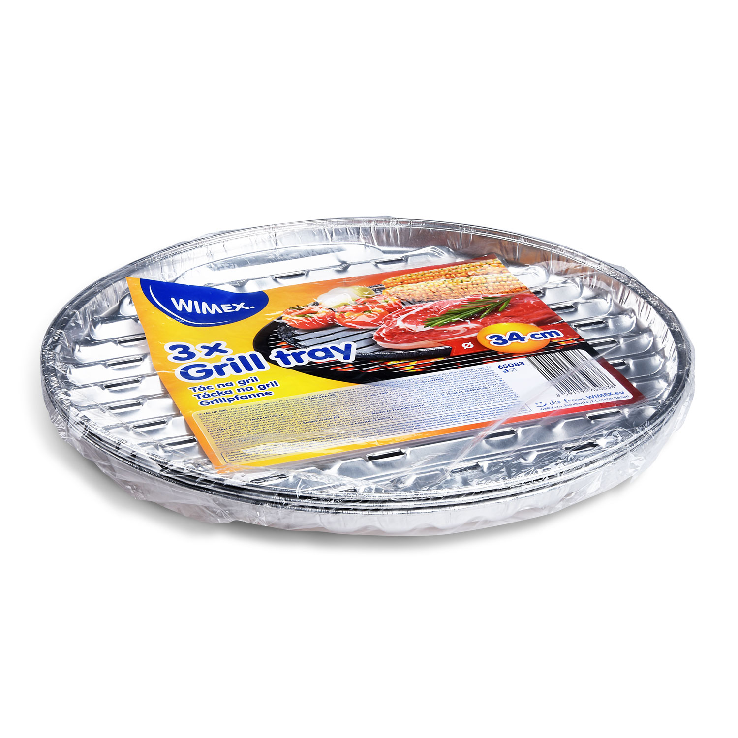 Grillpfanne (ALU) rund 34cm - 3 Stück