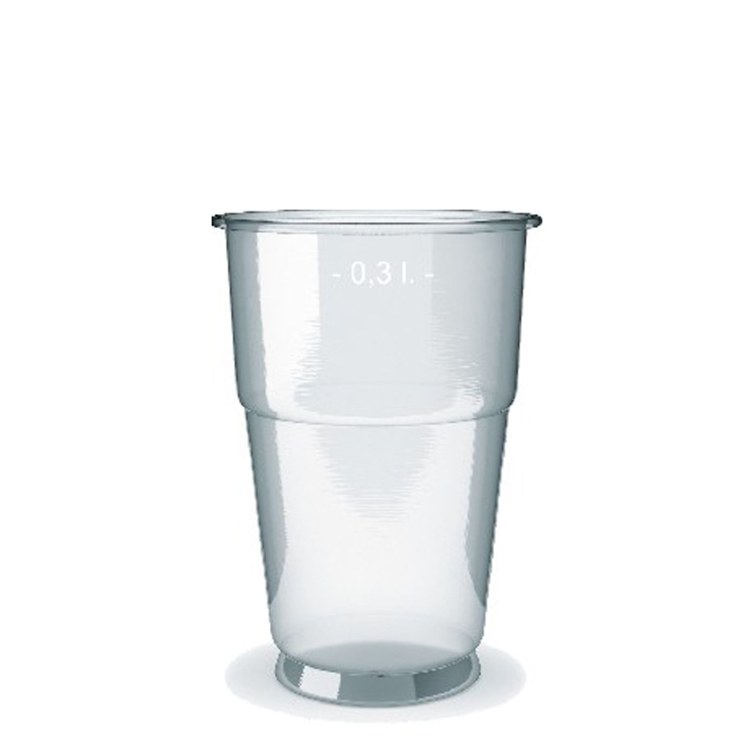 1250 Trinkbecher rPET transparent geeicht 3 dl  Ø 78 × 120 mm