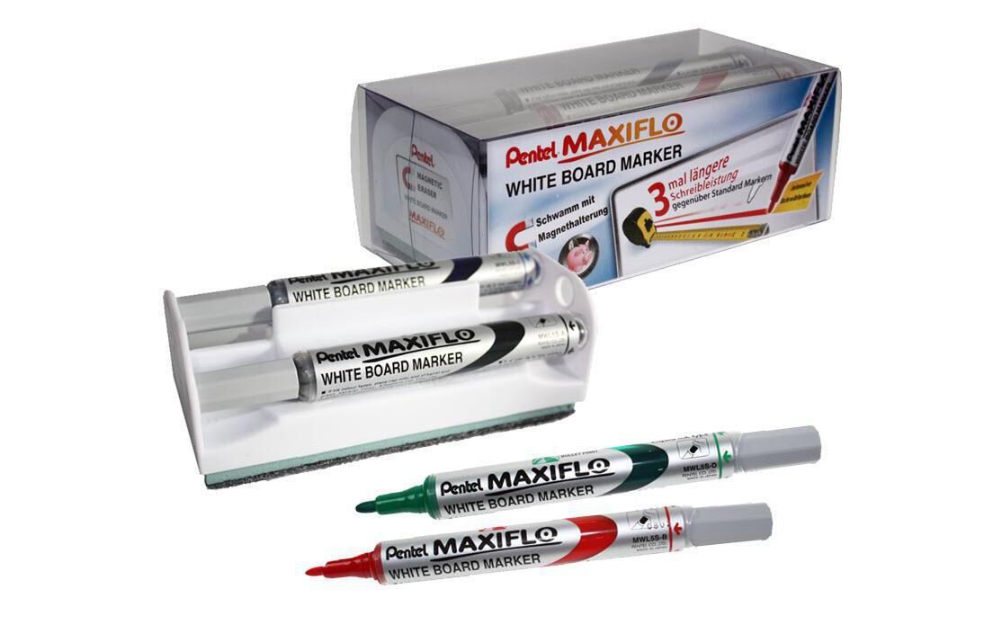 Whiteboard Marker 4mm 4 Farben, Box PENTEL MWL5S4BOX