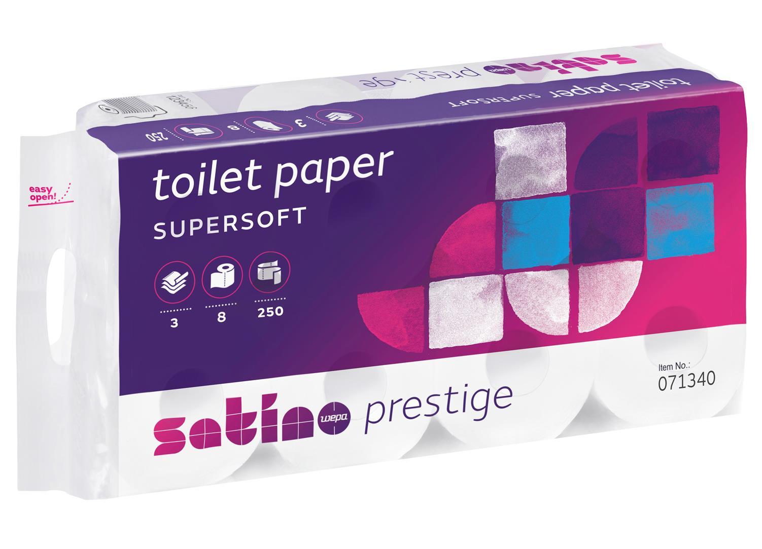 Toilettenpapier Satino Prestige 3-lagig hochweiss Pack
