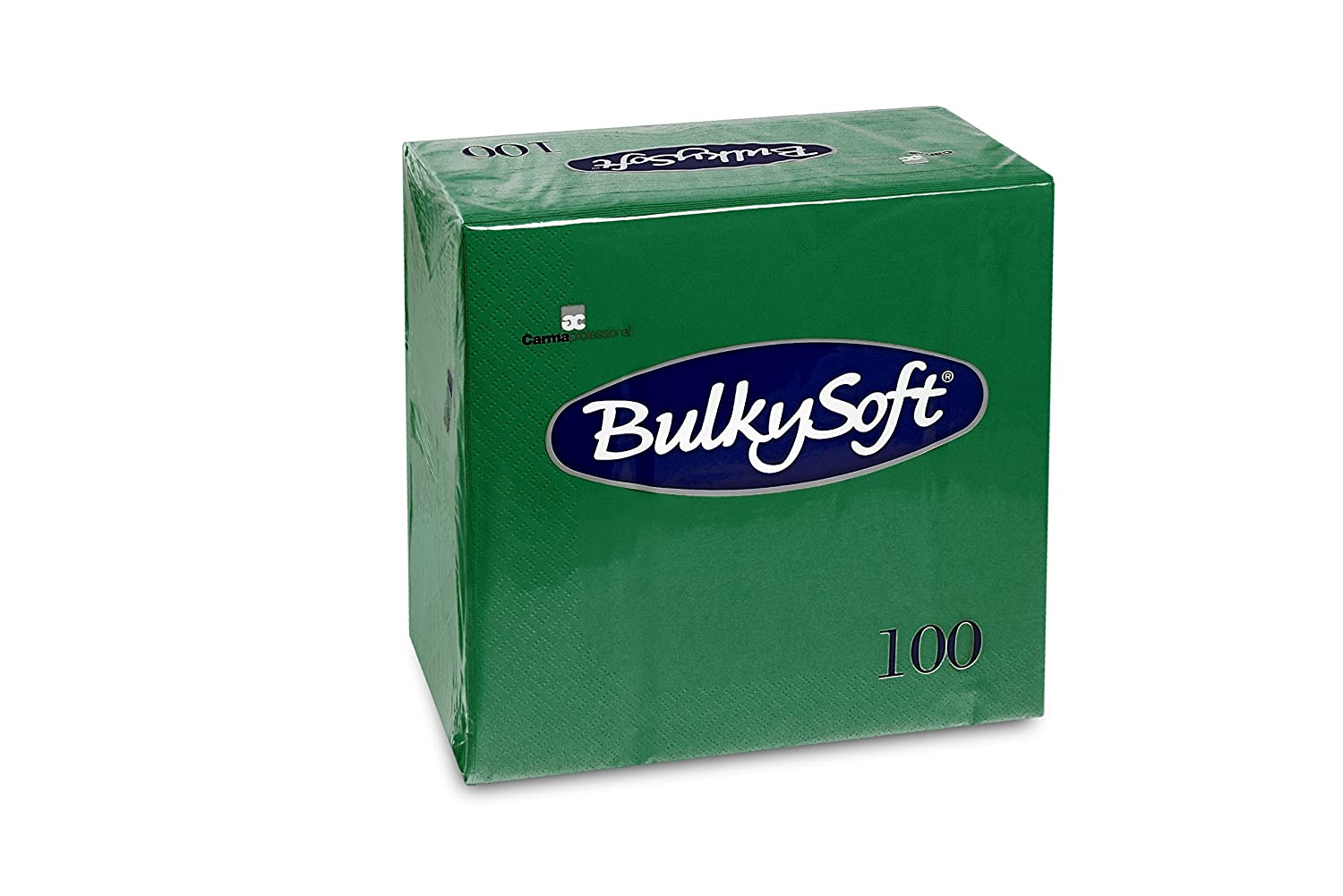 Servietten Bulkysoft, 3-lagig, 1/4 Falz, tannengrün, 40x40cm - Karton à 10 Pack / Pack à 100 Servietten