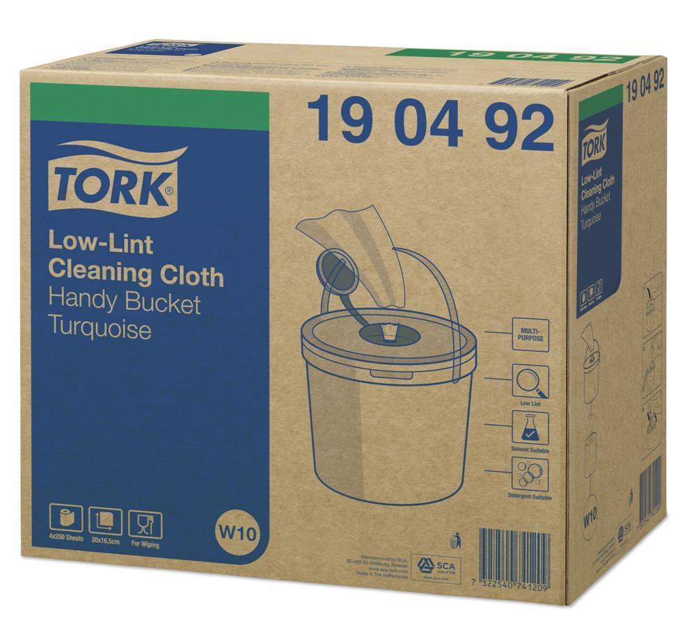 TORK-190492 Fusselarme Reinigungstücher im Spendereimer - W10