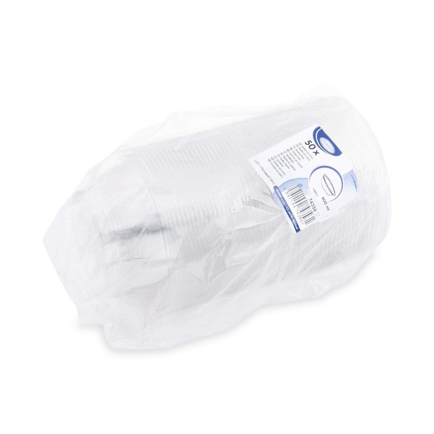 Salatschale (rPET) klar 176mm 600ml - 50 Stück