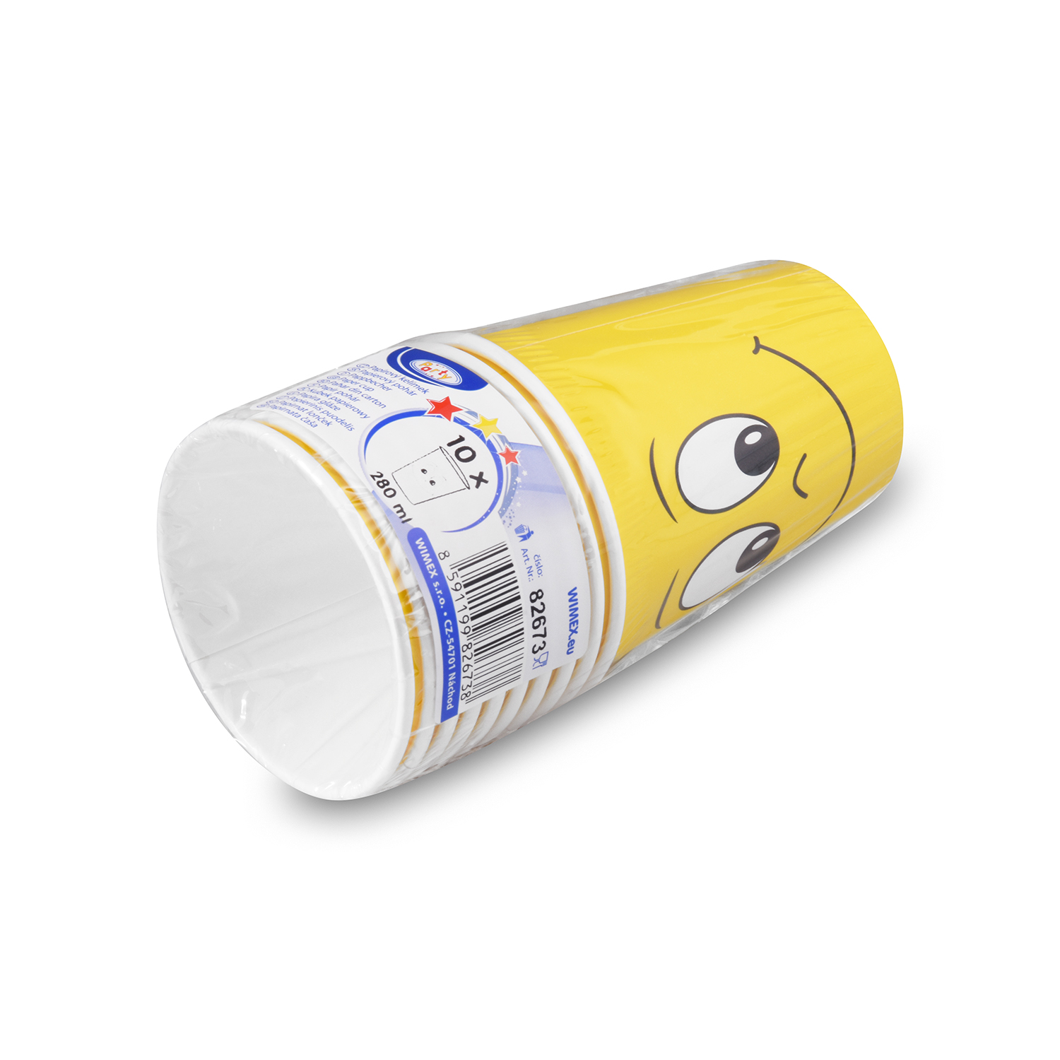 Pappbecher Smile 80mm 280ml M: 0,2L,8oz - 10 Stück
