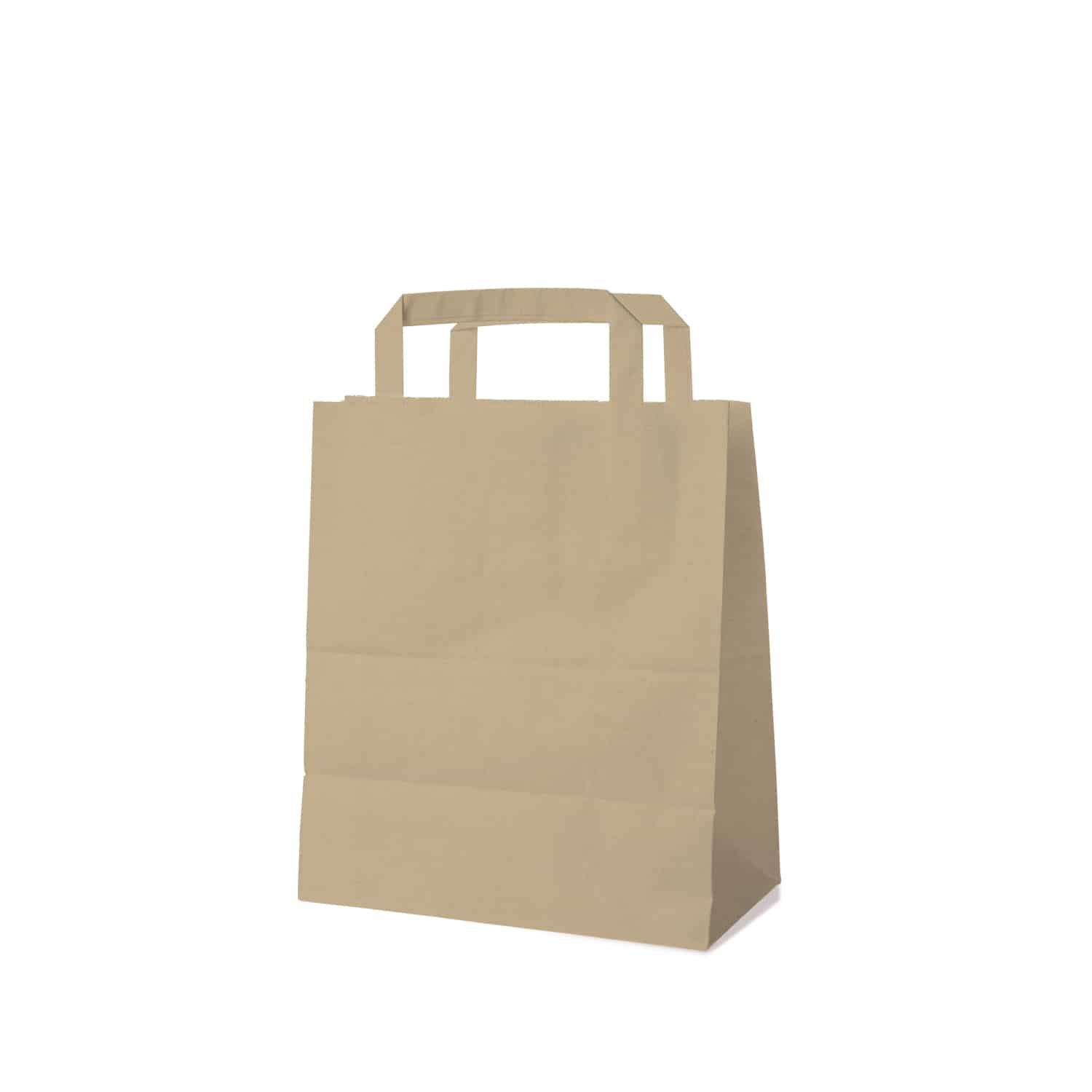 Papiertragetasche braun 18+8 x 22 cm - 50 Stück