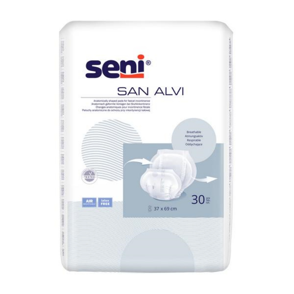 Seni San Alvi Stuhleinlage Stuhleinlage, ideal bei Stuhlinkontinenz oder für Personen mit einem 30 Stück