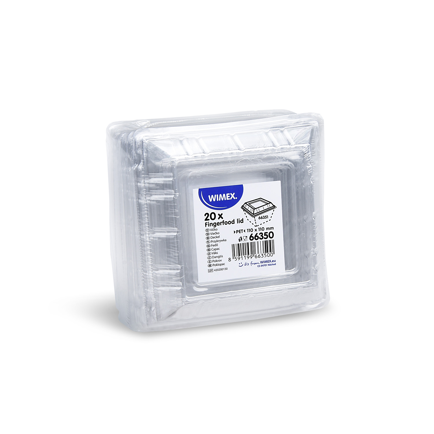 Deckel (PET) für Fingerfood-Becher 66351 - 20 Stück